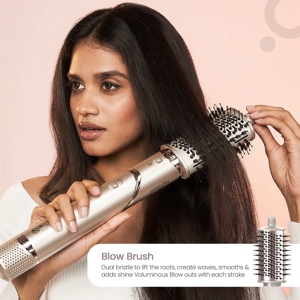 Airshot, All in 1 Hair Multi-styler | 8 Attachments | Curl, Smooth, Dry, Blow, Volume