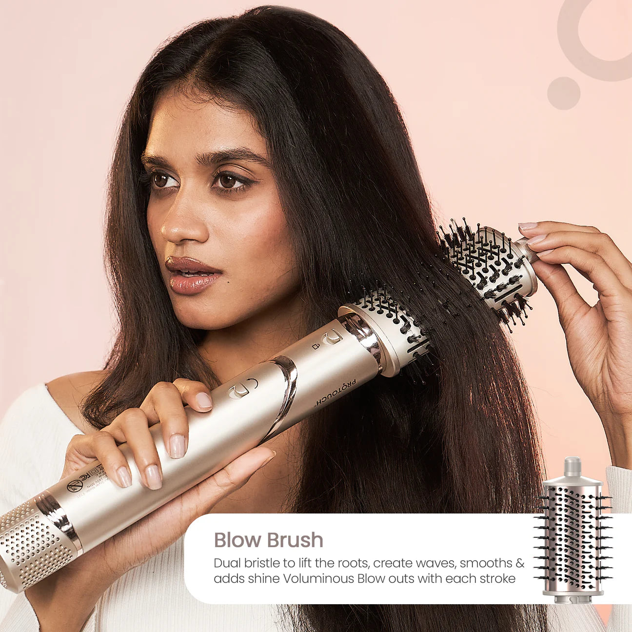 Airshot, All in 1 Hair Multi-styler | 8 Attachments | Curl, Smooth, Dry, Blow, Volume