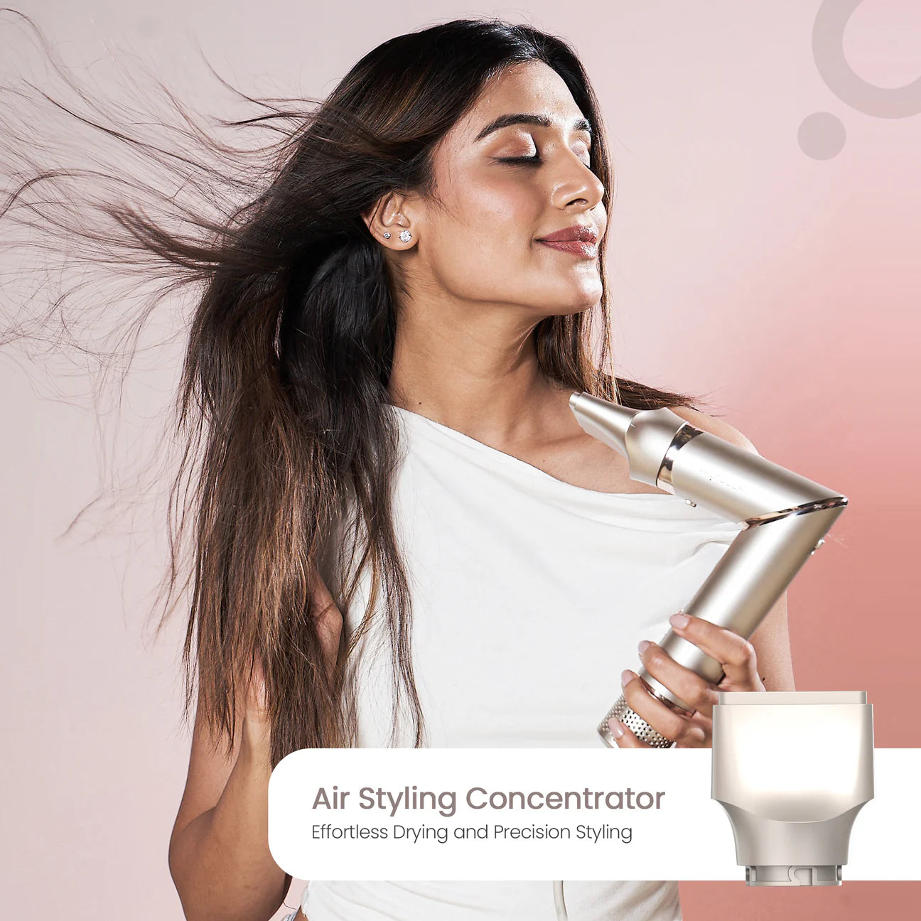 Airshot, All in 1 Hair Multi-styler | 8 Attachments | Curl, Smooth, Dry, Blow, Volume
