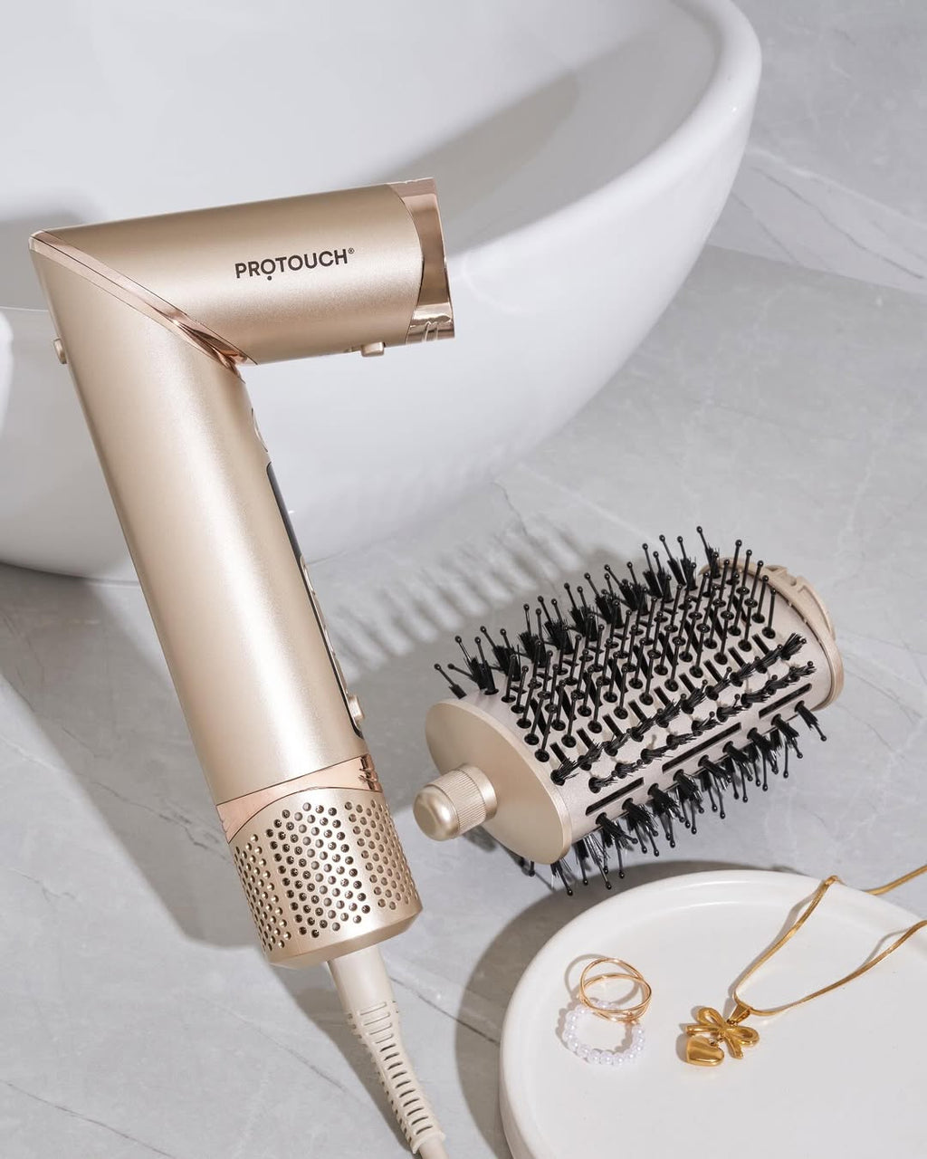 Airshot, All in 1 Hair Multi-styler | 8 Attachments | Curl, Smooth, Dry, Blow, Volume